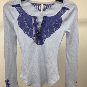 Free People Embroidered Top